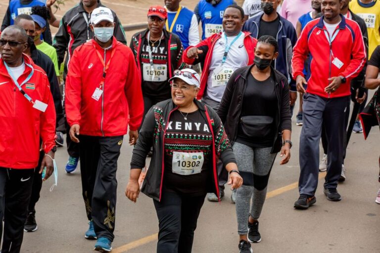 irst Lady Margaret Kenyatta on Sunday joined thousands of runners for the 17th annual Kigali International Marathon in Rwanda