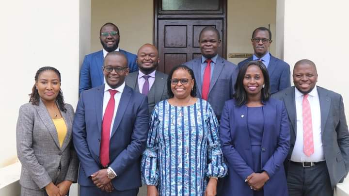 Chief Justice Martha Koome with the LSK Council team yesterday
