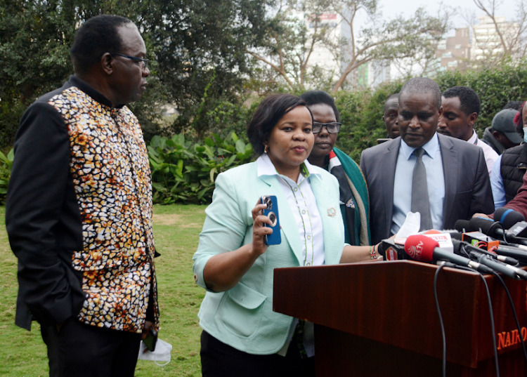Juliana Cherera(Deputy to IEBC chair),Irene Cherop,Justus Abonyo and Francis Wanderi