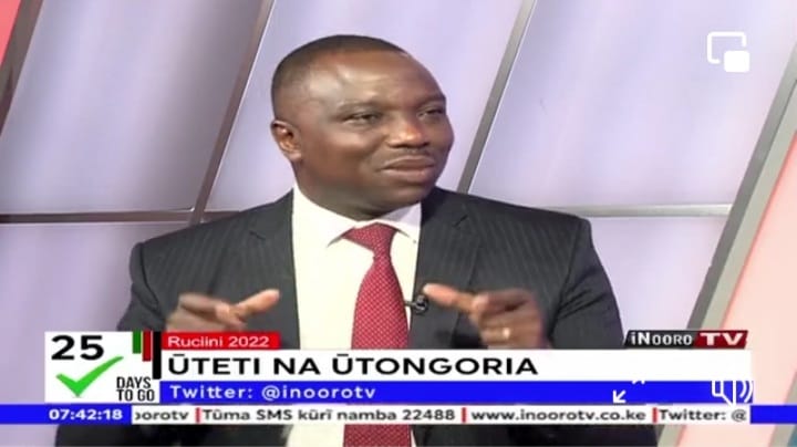 Lawyer Patrick Ngunjiri when he appeared on Inooro TV morning show yesterday