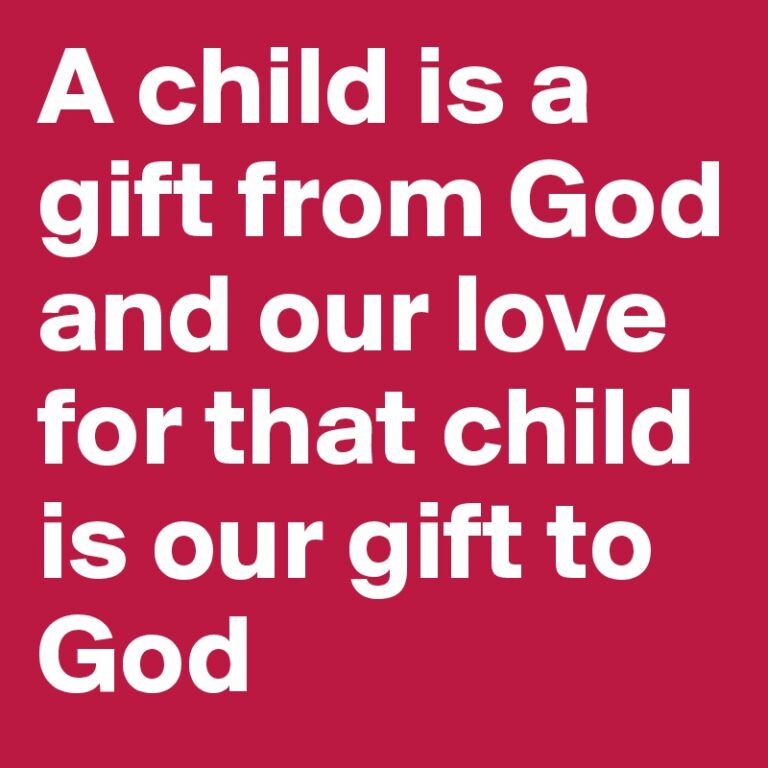 A child is a gift from God