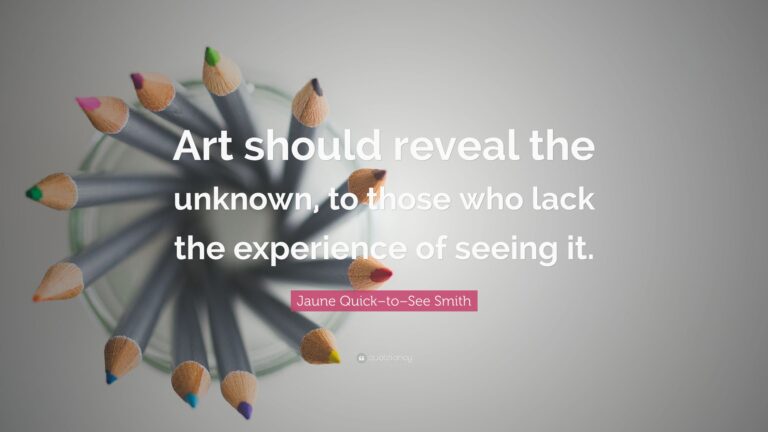 Art helps to reveal the unknown