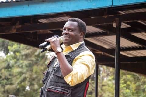 Governor Njuki address residents of Igwanjau during his County wide seedlings issuance