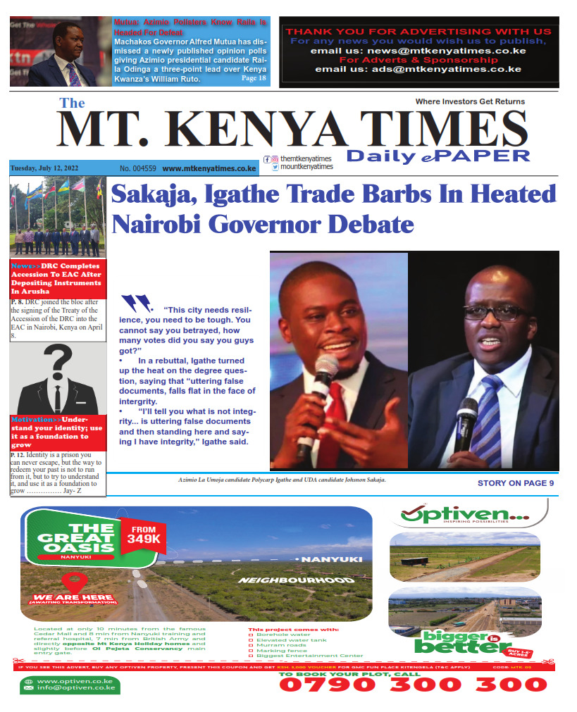July 12, 2022 Mt Kenya Times ePAPER_001