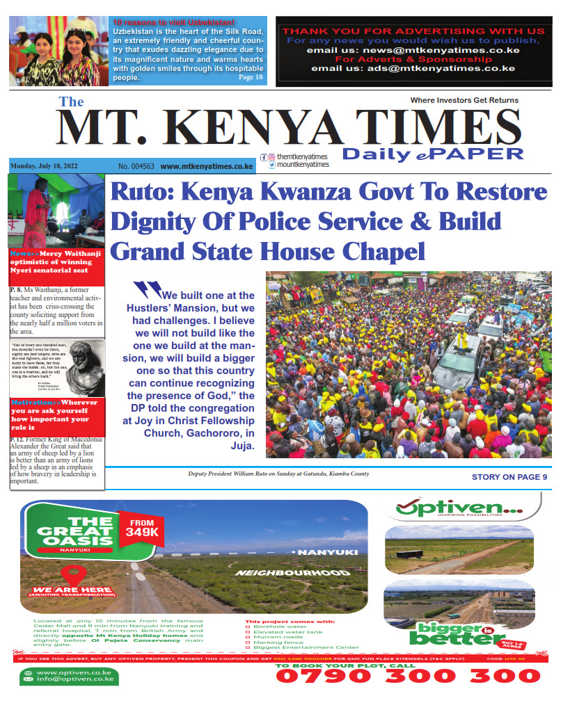 July 18, 2022 Mt Kenya Times ePAPER_001