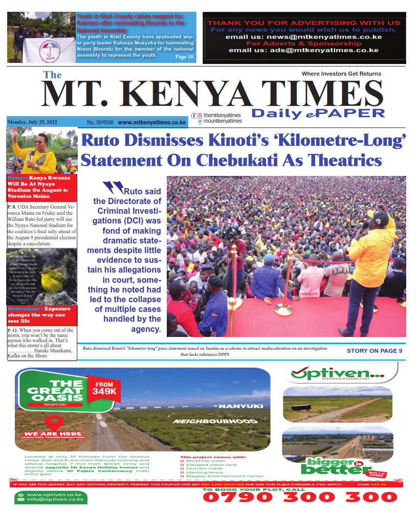 July 25, 2022 Mt Kenya Times ePAPER_001