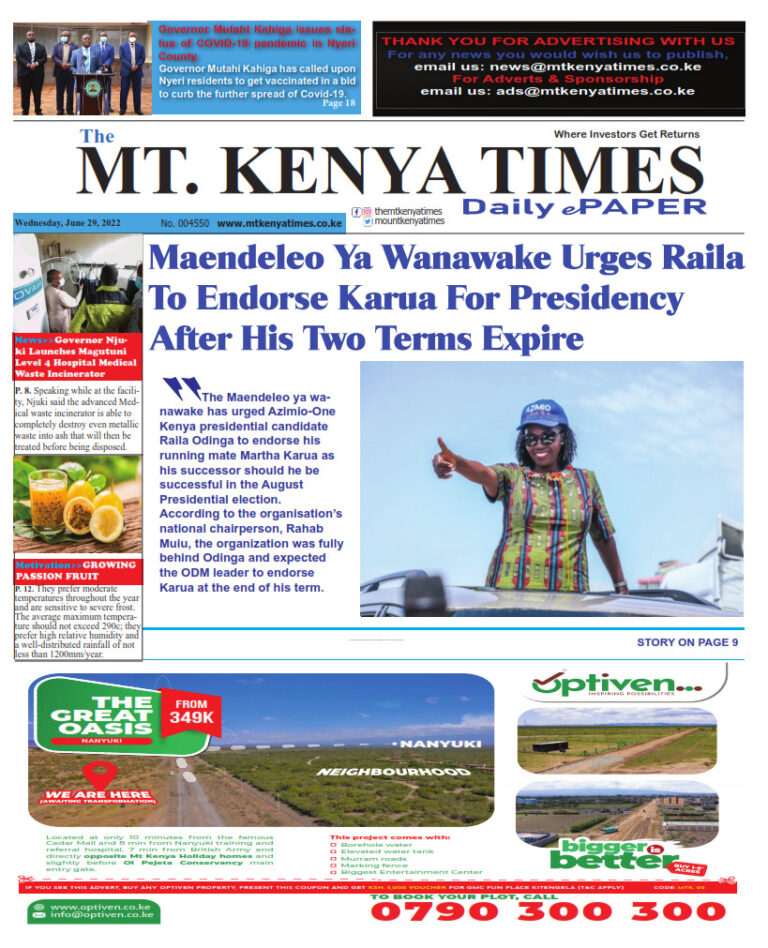 June 29, 2022 Mt Kenya Times ePAPER_001