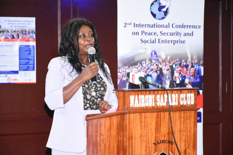 MKU Co-founder Dr. Jane Nyutu addressing participants