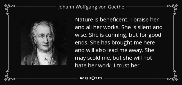 Nature is beneficent