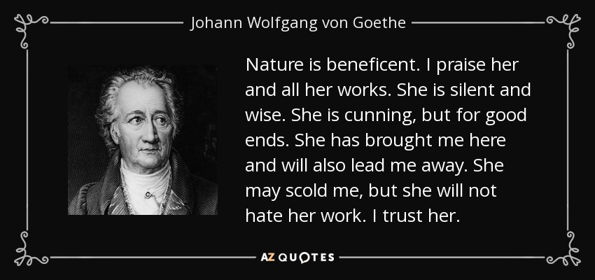 Nature is beneficent