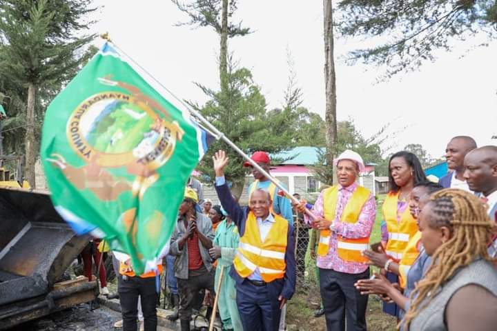 Nyandarua Governor Francis Kimemia in Ol-Kalou yesterday