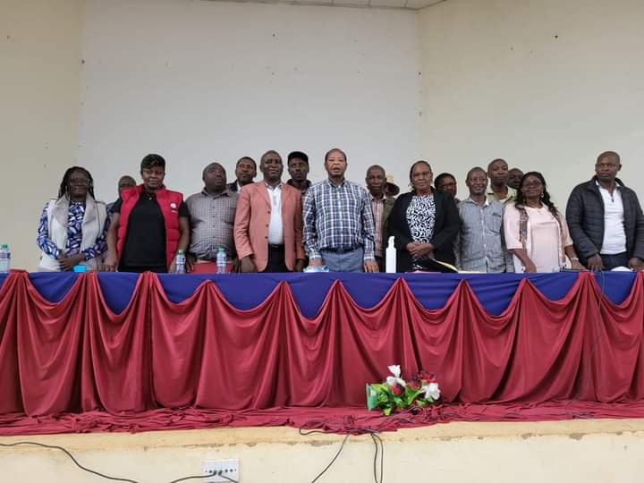Nyeri County Senator who is now seeking to be the next governor with a section of teachers