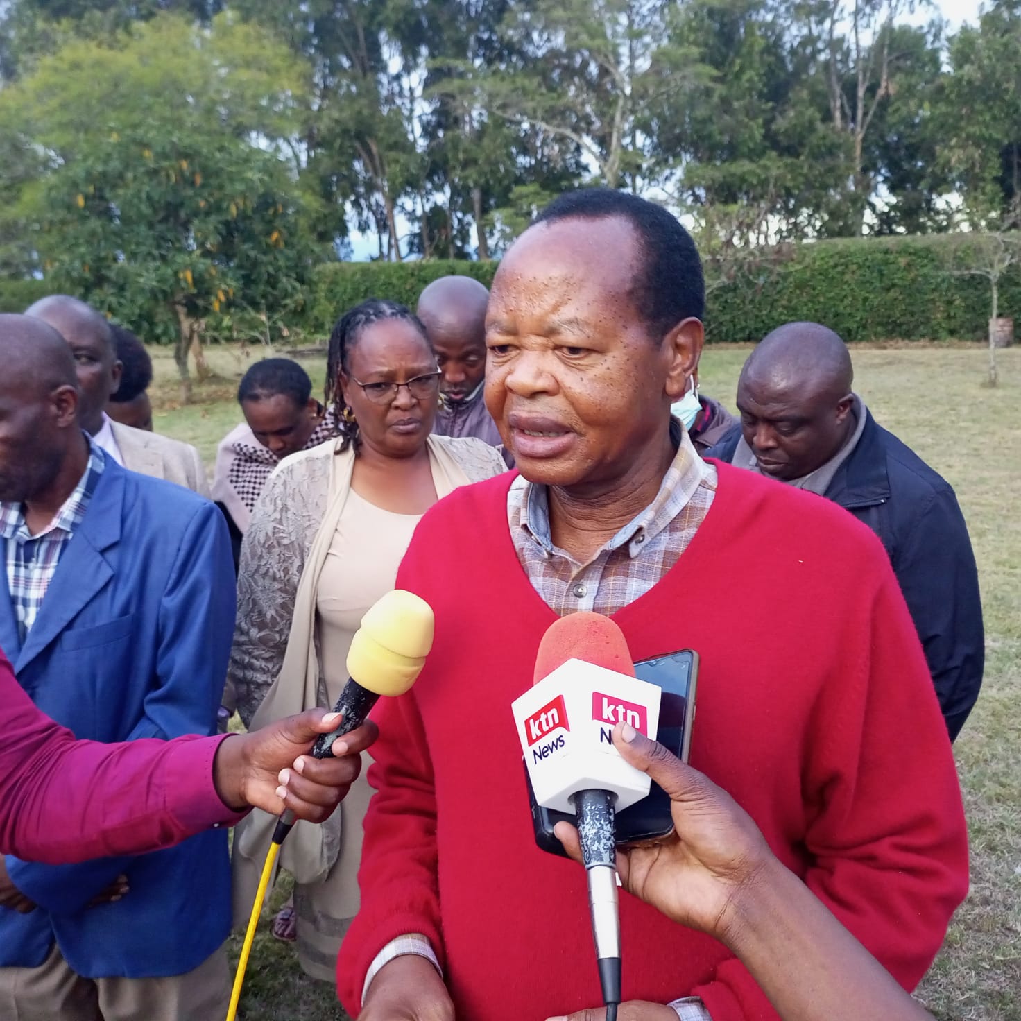 Senator Ephraim Maina Kirinyaga addressing in Nyeri on Sunday evening