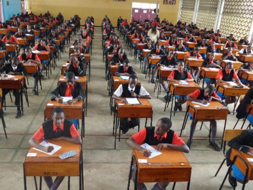Students sitting for 2020 KCSE exams