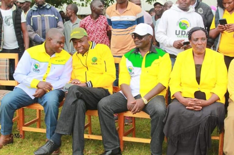 Teresa Bitutu (Right), Ogamba Migos, Ezekiel Machogu and Joash Maangi