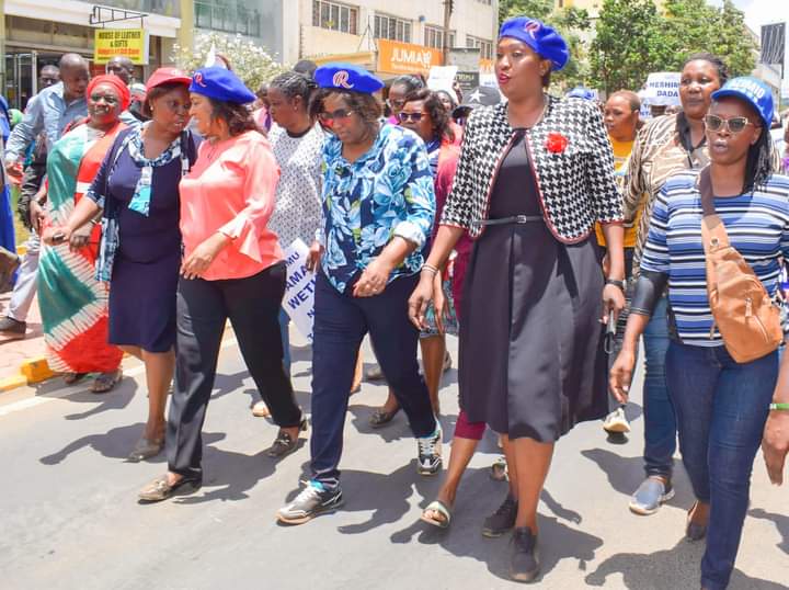 women yesterday held demonstrations in Nairobi