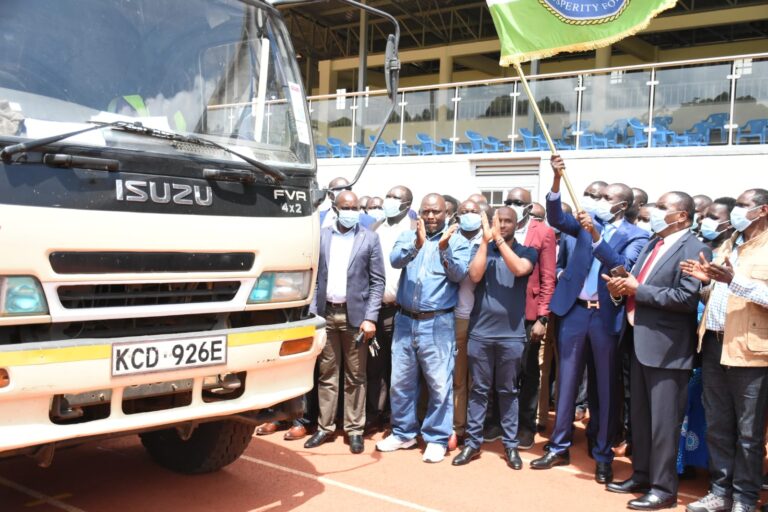 Kisii County governor Simba Arati flags off consignment of drugs Ksh 27 million
