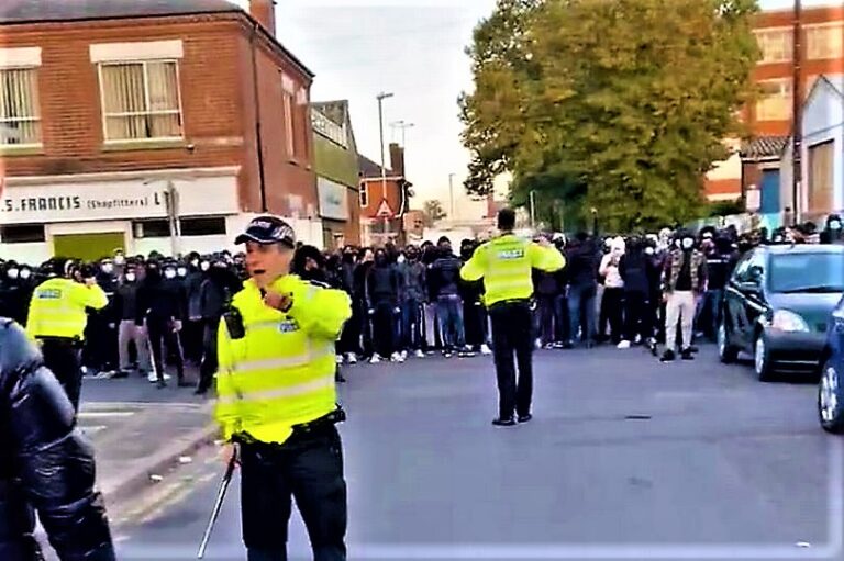 Photo 1 Anxious time Disorder on the streets of East Leicester. Photo Twitter.