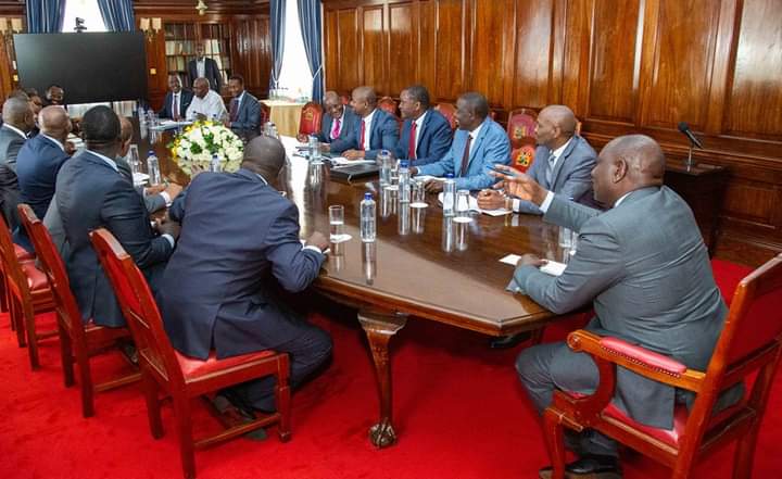 President William Ruto when in a consultative meeting with industry players yesterday.