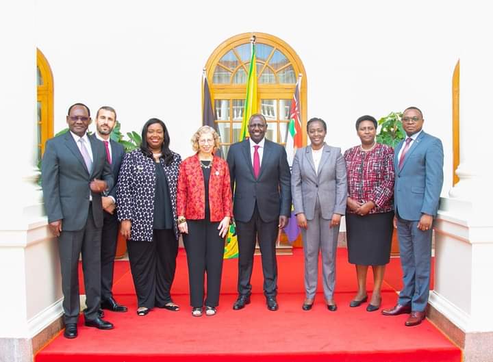President William Ruto with delegation from United Nations Environment Programme led by Executive Director Inger Anderson