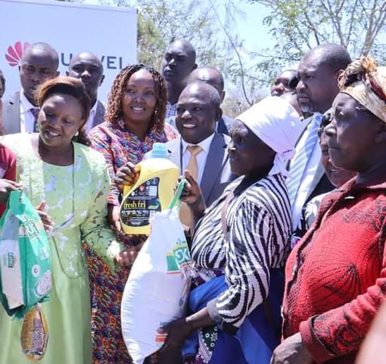 Second Lady Pastor Dorcas Rigathi (left)