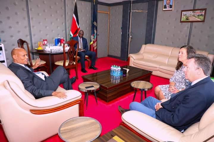 DCI Director Mohamed Amin with NCA officials in his office yesterday