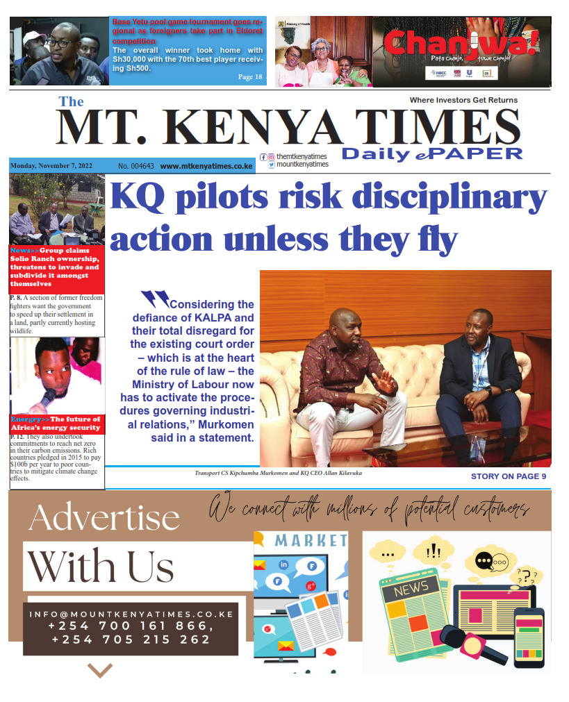 November 7, 2022 Mt Kenya Times ePAPER_001