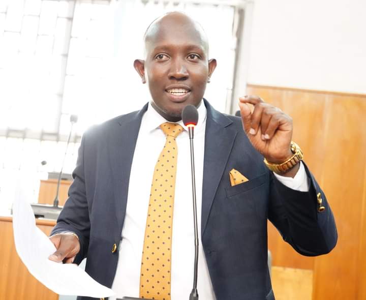 Nyeri County Assembly nominated MCA Kelvin Kariithi Wambui making his contribution yesterday.