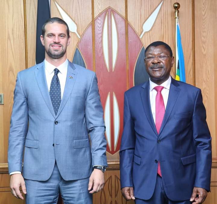 Speaker of the National Assembly Senator Moses Wetang’ula with Hungary Ambassador to Kenya Zsolt Meszaros yesterday