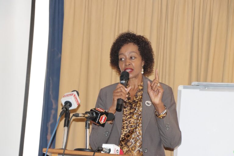 The lady is ACA Chairperson of the Board of Directors Ms. Flora Mutahi