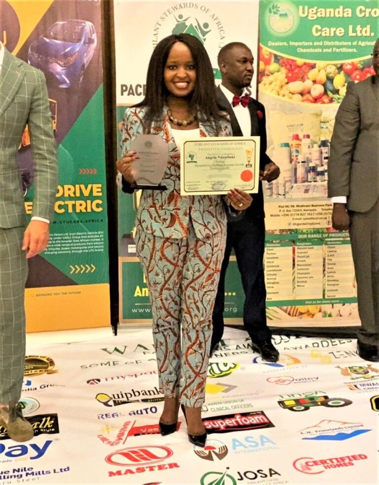 Angela Ndambuki has scooped the Pacesetters Awards