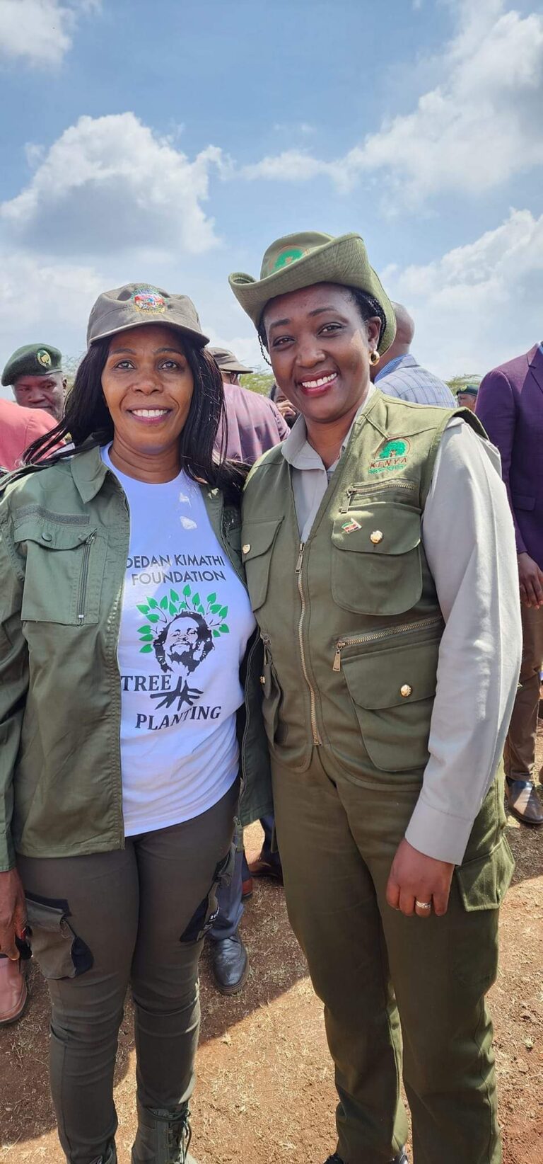 Evelyn Kimathi CEO of Dedan Kimathi Foundation and Environment CS Soipan Tuya