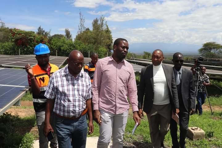 Kieni based Power production investor Kanyua Maina taking Senate Energy Committee members Edwin Sifuna