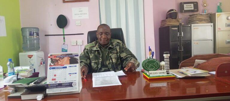 Officer in charge, Kisii Prisons, Oliver Rapando speaking