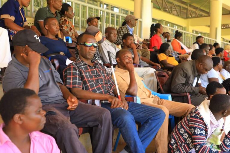 People living with disability during the commemoration of their day at Gusii stadium Photo Elizabeth Angira.