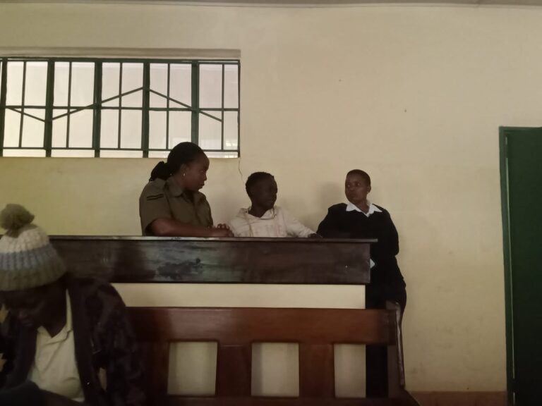 asificah Nyakerario a suspect linked to gouging of eyes of baby Sagini appeared at Kisii Law Court.