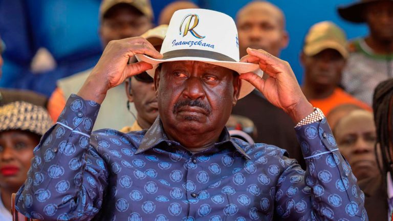 Azimio La Umoja One Kenya Coalition leader Raila Odinga