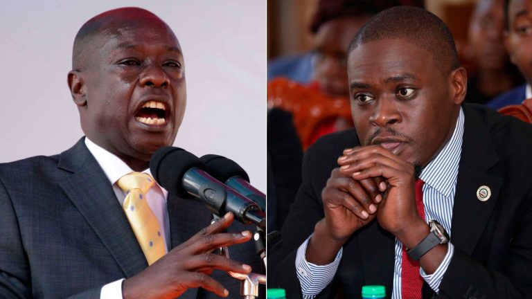 Deputy President Rigathi Gachagua and Nairobi Governor Johnson Sakaja