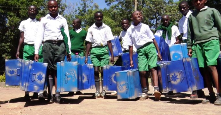 MKU fraternity donates luggage boxes to Thika slum learners