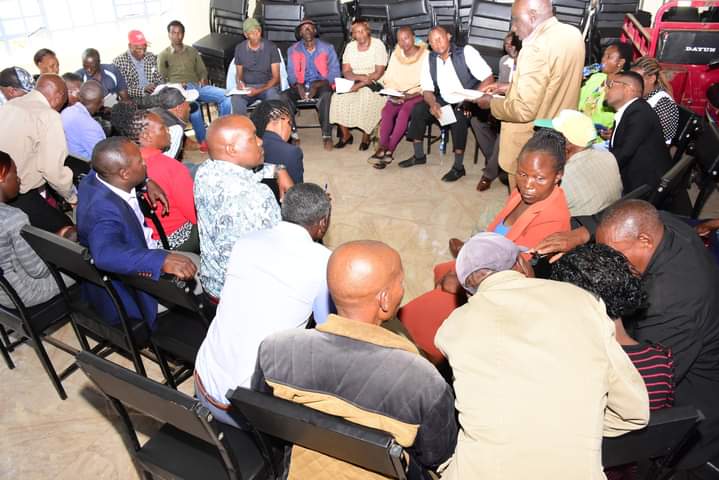 Nyeri residents participating in one of CIDP forums yesterday