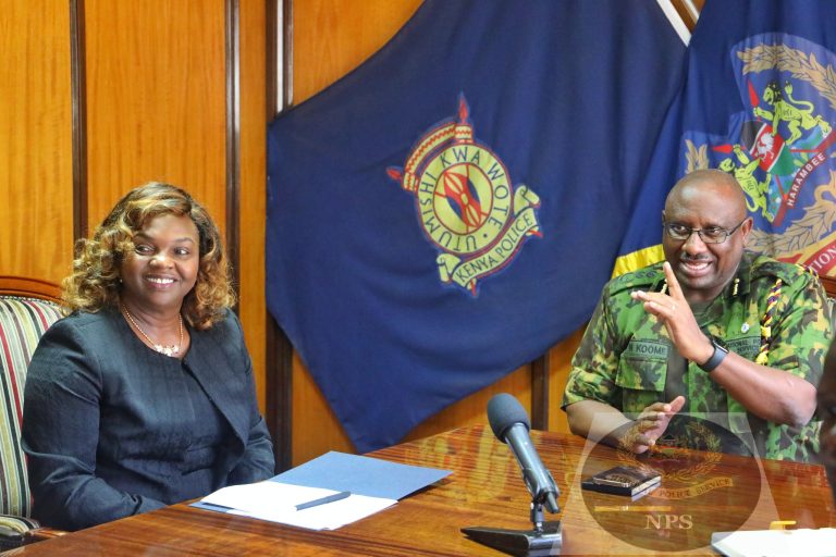 Second Lady Dorcas Rigathi during a meeting with IG Koome