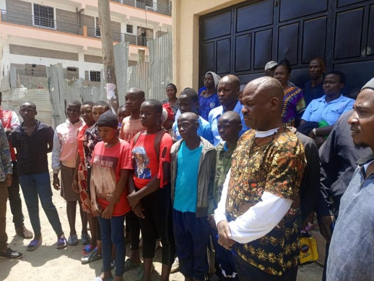 A section of leaders from Ruaraka Constituency addressing the issue