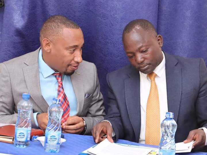 Laikipia County governor Joshua Irungu with DRIVE team leader Tom Kinara