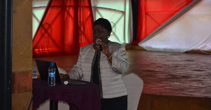 One of the participants making her contribution