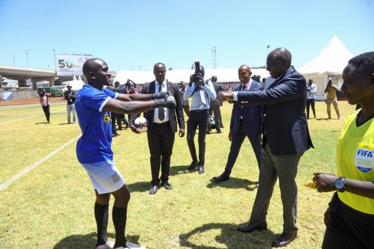 President Ruto during the Kenya Police Sacco 50th Anniversary Celebrations and opening of Police Sacco Stadium in South C, Nairobi County
