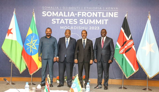President Ruto during the Somalia Frontline States Summit on regional efforts towards stabilization of Somalia and eradication of terrorism.