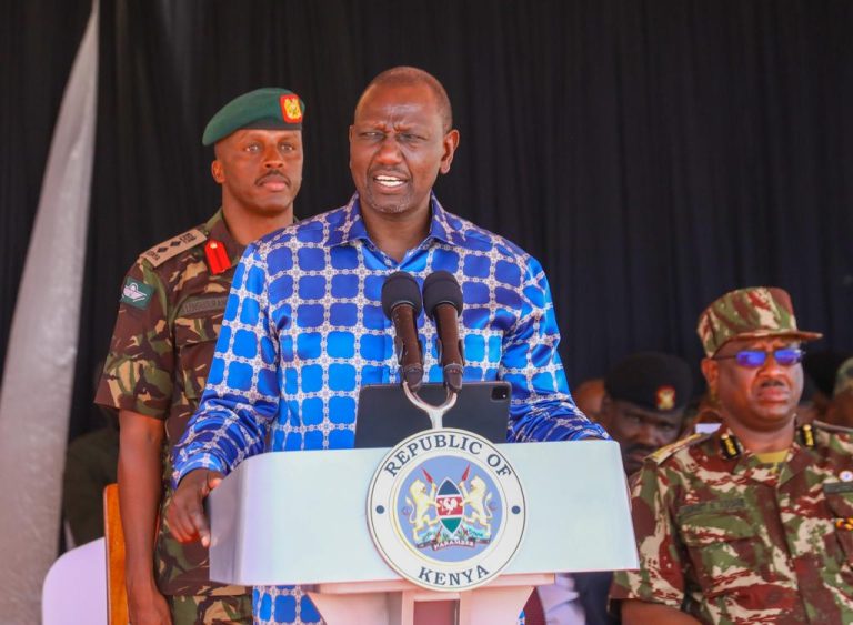 President William Ruto during the official opening of the Border Police Hospital at Kanyonyoo in Kitui County