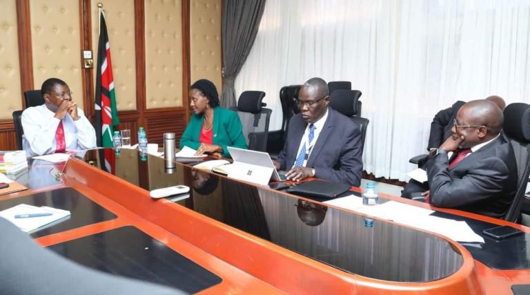 Speaker of the National Assembly, Moses Wetang’ula and CPST Executive Director, Professor Nyokabi Kamau and team