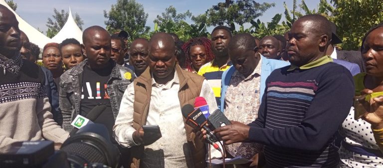 UDA allied leaders in Kisii County led by Former Deputy governor Joash Maangi