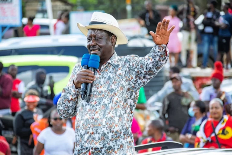 Azimio La Umoja-One Kenya Coalition leader Raila Odinga
